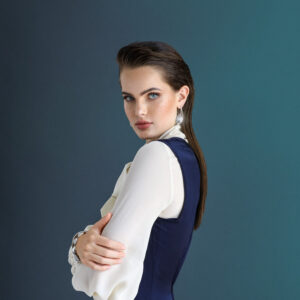 Silk Double Breasted Suit Gown - Image 4