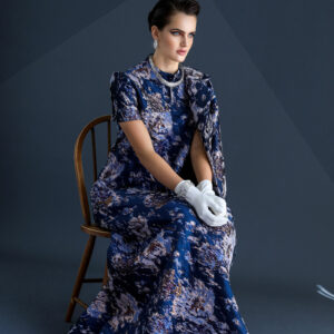 Floral Brocade Royal Gown - Image 4