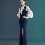 Silk Double Breasted Suit Gown
